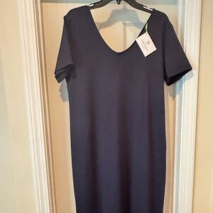 NWT Dudley Stephens Sankaty Stripe Maxi Dress Navy XL